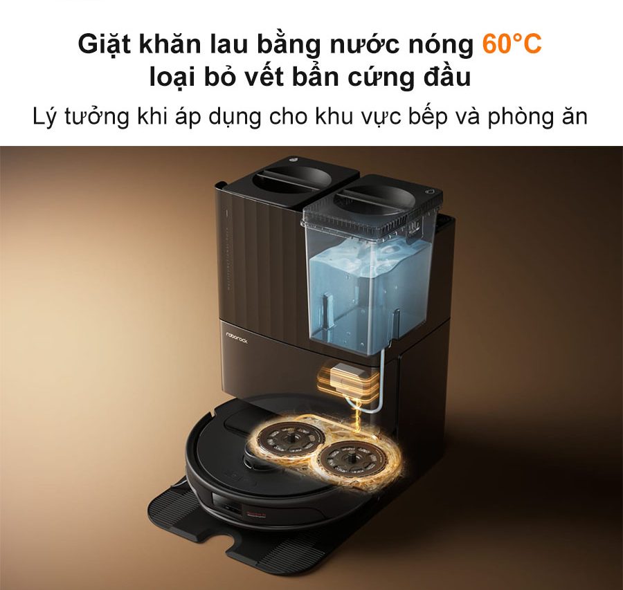 Giặt giẻ bằng nước nóng 60°C