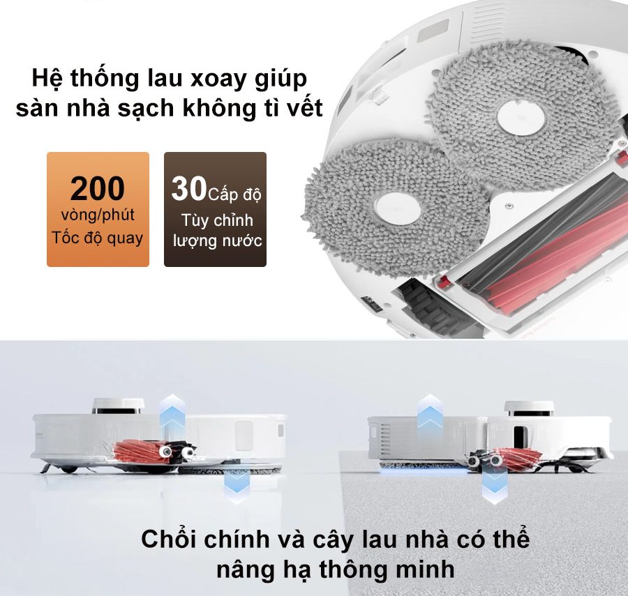 Hệ thống giẻ lau xoay làm sạch toàn diện